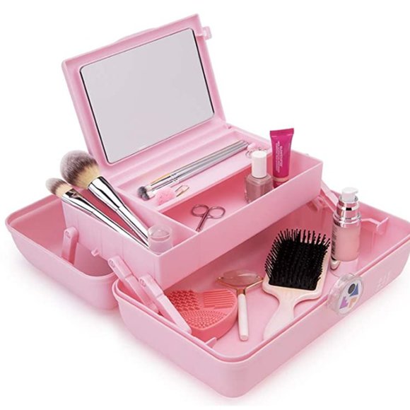 Caboodles Purple Sparkle On-The-go Girl Cosmetic Organizer Make-up Travel Case - Picture 3 of 4